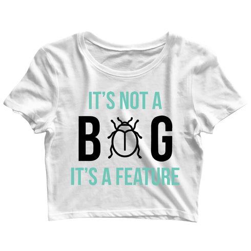 Coding Nerd Engineering CODE IS CLEAN MIND IS DIRTY Custom Printed Graphic Design Crop Top T-Shirt for Women